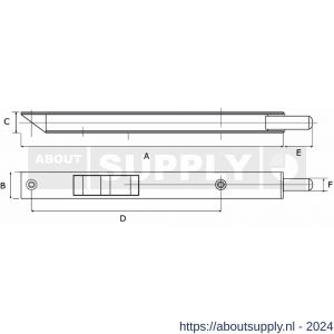 Dulimex DX KSB-40020SPB bascule kantschuif type 876 400x20x15 mm afgeschuind recht staal vermessingd - S30202523 - afbeelding 2
