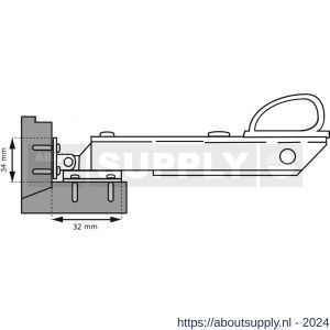 Dulimex DX RUZ-WKS-300WE raamuitzetter wegdraaibaar smalle montagevoet korte hendel voor klep- en uitzetramen SKG** RVS wit-wit - S30204368 - afbeelding 2
