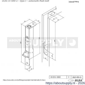 Olda 31 HZAC T1 automatische kantschuif type 31 HZAC type 1 staal verzinkt voor stalen-aluminium-houten deuren - S30205041 - afbeelding 2