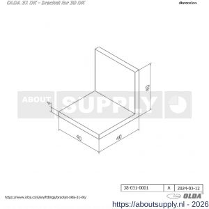 Olda 31 DK montageplaatje type 31 DK voor 30 DK aluminium - S30205007 - afbeelding 2