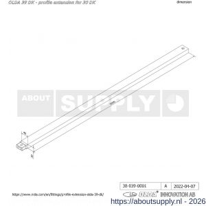 Olda 39 DK ZP profiellengte type 31 DK ZP voor 30 DK staal verzinkt - S30205008 - afbeelding 2