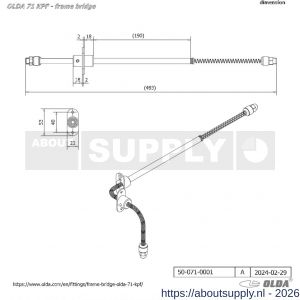 Olda 71 KPF deurautomaat kabelgeleider type 71 KPF staal verzinkt - S30205001 - afbeelding 2