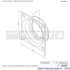 Olda 86 PM inbouw schuifdeurkom type 86 PM staal verzinkt - S30205110 - afbeelding 1
