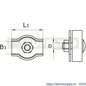 Dulimex DX SIM.4202-ZB staaldraadklem simplex 2 mm RVS 2 stuks op vouwkaart - S30203339 - afbeelding 2