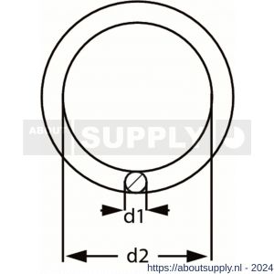 Dulimex DX RLI 0430ZL gelaste ring 30-4 mm RVS AISI 316 per stuk gelabeld - S30200632 - afbeelding 2