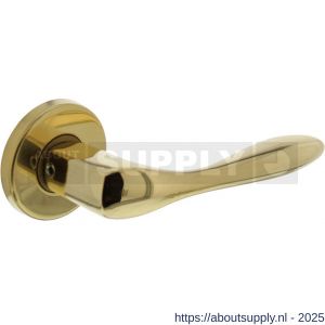 Intersteel Living 0201 deurkruk Banaan met rozet verdekt diameter 49x7 mm messing ongelakt - S26007891 - afbeelding 1