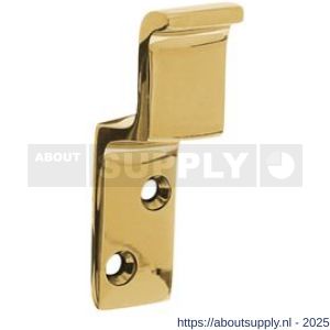 Intersteel 3700 sluitplaat met haak voor WC-overslag Vrij-Bezet messing ongelakt - S26009066 - afbeelding 1