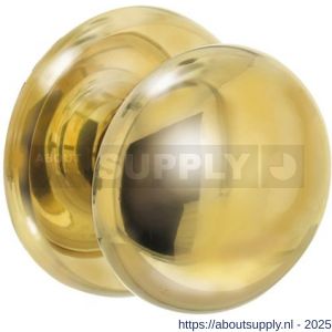 Intersteel Living 3930 voordeurknop zwaar diameter 70 mm op achterplaat diameter 75 mm messing ongelakt - S26007415 - afbeelding 1