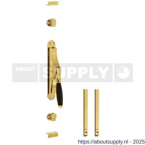 Intersteel Living 5620 set pomp-espagnolet Ton 400 inclusief stangenset 2x 1250 mm messing ongelakt-ebbenhout - S26009347 - afbeelding 1
