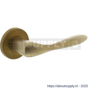 Intersteel Living 0201 deurkruk Banaan met rozet verdekt diameter 49x7 mm messing getrommeld - S26007900 - afbeelding 1