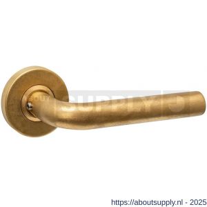 Intersteel 0570 deurkruk gatdeel Luzern op rozet verdekt diameter 53x10 mm PVD messing getrommeld - S26011270 - afbeelding 1