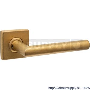 Intersteel 0611 deurkruk gatdeel Jura op rozet verdekt 53x53X10 mm PVD messing getrommeld - S26011263 - afbeelding 1