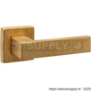 Intersteel 0612 deurkruk gatdeel Amsterdam op rozet verdekt 53x53X10 mm PVD messing getrommeld - S26011256 - afbeelding 1