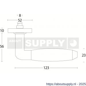 Intersteel 0640 deurkruk gatdeel Combinatie op rozet verdekt diameter 53x10 mm PVD messing getrommeld-zwart - S26011260 - afbeelding 2