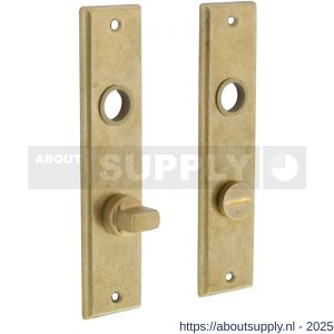 Intersteel 2568 renovatie kortschild rechthoekig 181x41x7 mm WC63/8 mm messing getrommeld - S26002819 - afbeelding 1