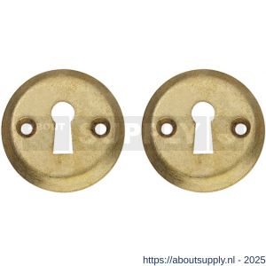Intersteel Living 3173 sleutelrozetten diameter 50x5 mm messing getrommeld - S26011101 - afbeelding 1