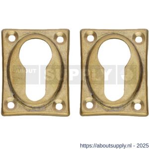 Intersteel Living 3183 cilinderrozetten 47x37x5 mm messing getrommeld - S26011104 - afbeelding 1