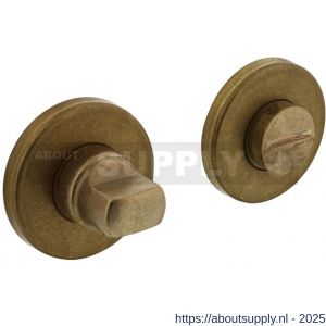Intersteel Living 3186 WC-sluiting verdekt diameter 49x7 mm met stift 8x8 mm messing getrommeld - S26002723 - afbeelding 1