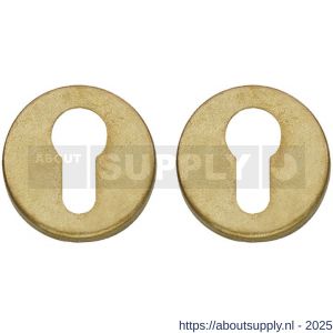 Intersteel Living 3186 cilinderrozetten verdekt diameter 49x7 mm messing getrommeld - S26011106 - afbeelding 1