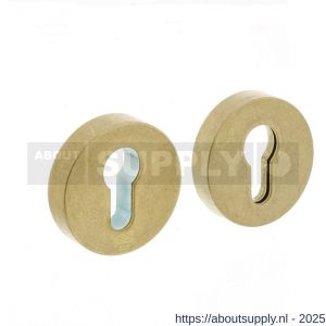Intersteel Living 3750 SKG3 veiligheidsrozetten rond verdekt diameter 55x12 mm profielcilindergat messing getrommeld - S26003572 - afbeelding 1