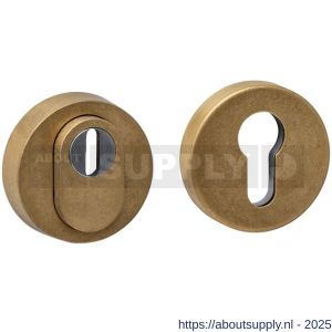Intersteel 3755 SKG3 veiligheidsrozetten rond verdekt diameter 52x12 mm profielcilindergat met kerntrekbeveiliging PVD messing getrommeld - S26010941 - afbeelding 1