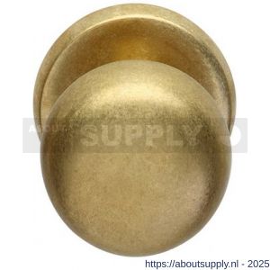 Intersteel Living 3930 voordeurknop zwaar diameter 70 mm op achterplaat diameter 75 mm messing getrommeld - S26007414 - afbeelding 1