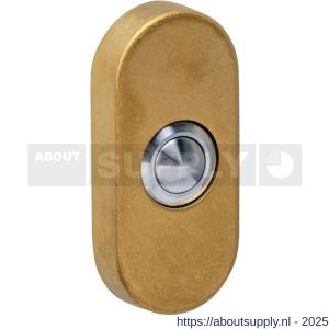 Intersteel Living 3990 deurbel ovaal 65x30x10 mm verdekt PVD messing getrommeld - S26010928 - afbeelding 1