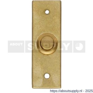 Intersteel Living 3990 beldrukker rechthoekig smal messing getrommeld - S26007282 - afbeelding 1