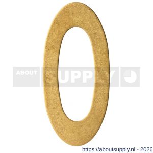 Intersteel Living 4020 huisnummer 0 150 mm PVD messing getrommeld - S26010922 - afbeelding 1