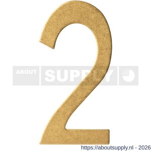 Intersteel Living 4020 huisnummer 2 150 mm PVD messing getrommeld - S26010920 - afbeelding 1