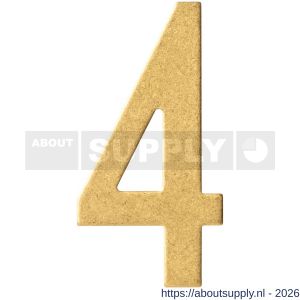 Intersteel Living 4020 huisnummer 4 150 mm PVD messing getrommeld - S26010918 - afbeelding 1