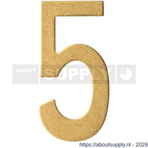 Intersteel Living 4020 huisnummer 5 150 mm PVD messing getrommeld - S26010917 - afbeelding 1