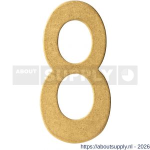 Intersteel Living 4020 huisnummer 8 150 mm PVD messing getrommeld - S26010914 - afbeelding 1