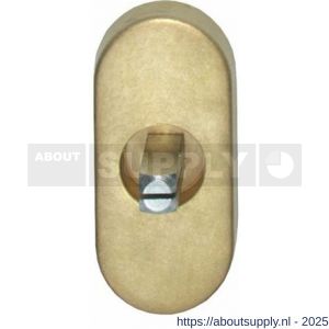 Intersteel 6050 basisplaat ovaal voor raamkruk hals diameter 18 mm messing getrommeld - S26003774 - afbeelding 1