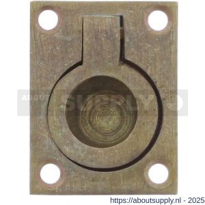 Intersteel Living 7526 luikring recht 41x31 mm messing getrommeld - S26009609 - afbeelding 1