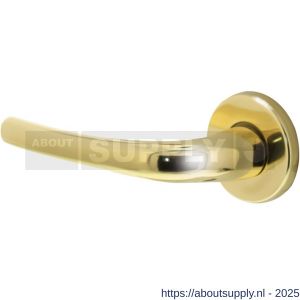 Intersteel 0194 deurkruk gatdeel links Cosmos op rozet verdekt diameter 49x7 mm messing gelakt - S26001249 - afbeelding 1