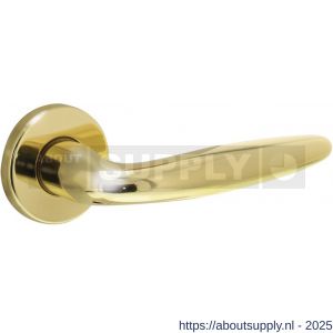 Intersteel 0199 deurkruk gatdeel rechts Sigaar op rozet verdekt diameter 49x7 mm messing gelakt - S26000331 - afbeelding 1