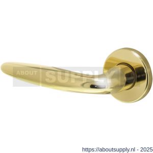 Intersteel 0199 deurkruk gatdeel links Sigaar op rozet verdekt diameter 49x7 mm messing gelakt - S26000332 - afbeelding 1