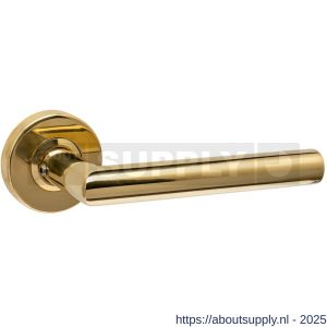 Intersteel 0583 deurkruk gatdeel Jura op rozet verdekt diameter 53x10 mm PVD messingkleur - S26011268 - afbeelding 1