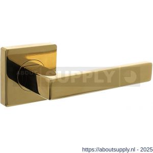 Intersteel 1713 deurkruk gatdeel rechts Hera op rozet verdekt 55x55x10 mm met nokken PVD messingkleur - S26010143 - afbeelding 1