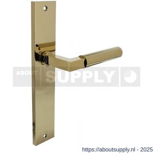 Intersteel 1742 deurkruk gatdeel rechts Baustil op schild rechthoekig 245x45 mm blind PVD messingkleur - S26010159 - afbeelding 1
