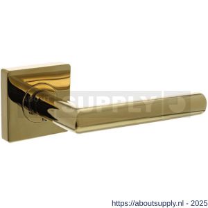 Intersteel 1747 deurkruk gatdeel rechts Bastian op rozet verdekt 55x55x10 mm met nokken PVD messingkleur - S26010186 - afbeelding 1
