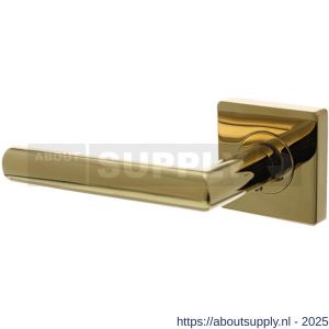 Intersteel 1747 deurkruk gatdeel links Bastian op rozet verdekt 55x55x10 mm met nokken PVD messingkleur - S26010187 - afbeelding 1