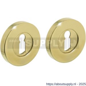 Intersteel Living 3156 sleutelrozetten verdekt diameter 50x8 mm messing gelakt - S26011369 - afbeelding 1