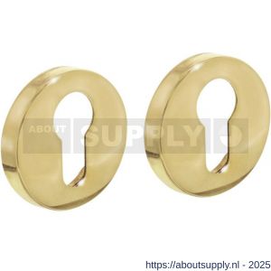 Intersteel Living 3156 cilinderrozetten verdekt diameter 50x8 mm messing gelakt - S26011344 - afbeelding 1