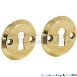 Intersteel Living 3173 sleutelrozetten diameter 50x5 mm messing gelakt - S26011109 - afbeelding 1