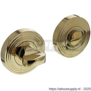 Intersteel Living 3178 WC-sluiting verdekt met rillen diameter 55x10 mm en nokken met stift 8x8 mm PVD messingkleur - S26010197 - afbeelding 1