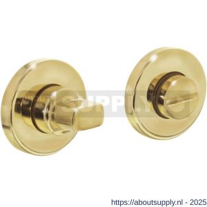 Intersteel Living 3186 WC-sluiting verdekt diameter 49x7 mm met stift 8x8 mm messing gelakt - S26002725 - afbeelding 1