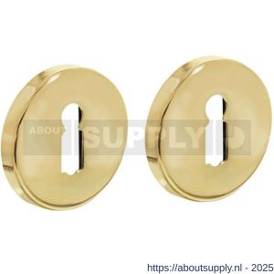 Intersteel Living 3186 sleutelrozetten verdekt diameter 49x7 mm messing gelakt - S26011111 - afbeelding 1
