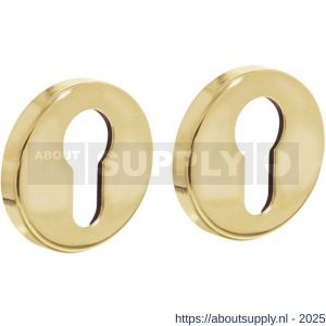 Intersteel Living 3186 cilinderrozetten verdekt diameter 49x7 mm messing gelakt - S26011112 - afbeelding 1